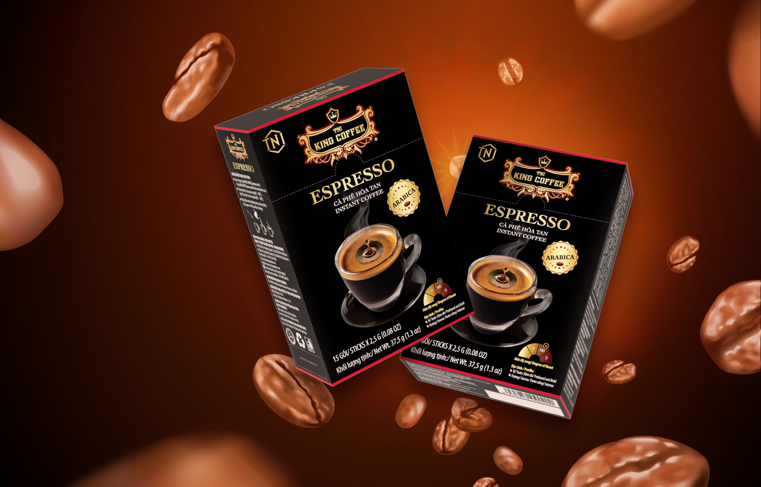 Mua Cà Phê Hòa Tan Espresso KING COFFEE - Hộp 15 gói x 2.5g