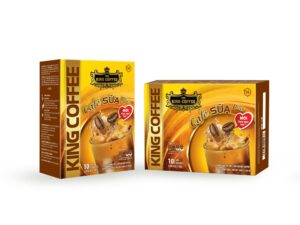 Cà Phê Sữa Hòa Tan PLUS 3IN1 KING COFFEE - Hộp 10 gói