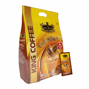 Túi Cà Phê Sữa PLUS Hòa Tan 3IN1 KING COFFEE - Túi 1kg (50 gói x 20g)
