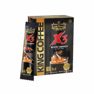 Cà Phê Hòa Tan 3IN1 X3 KING COFFEE - Hộp 324g (12 gói x 27 g)