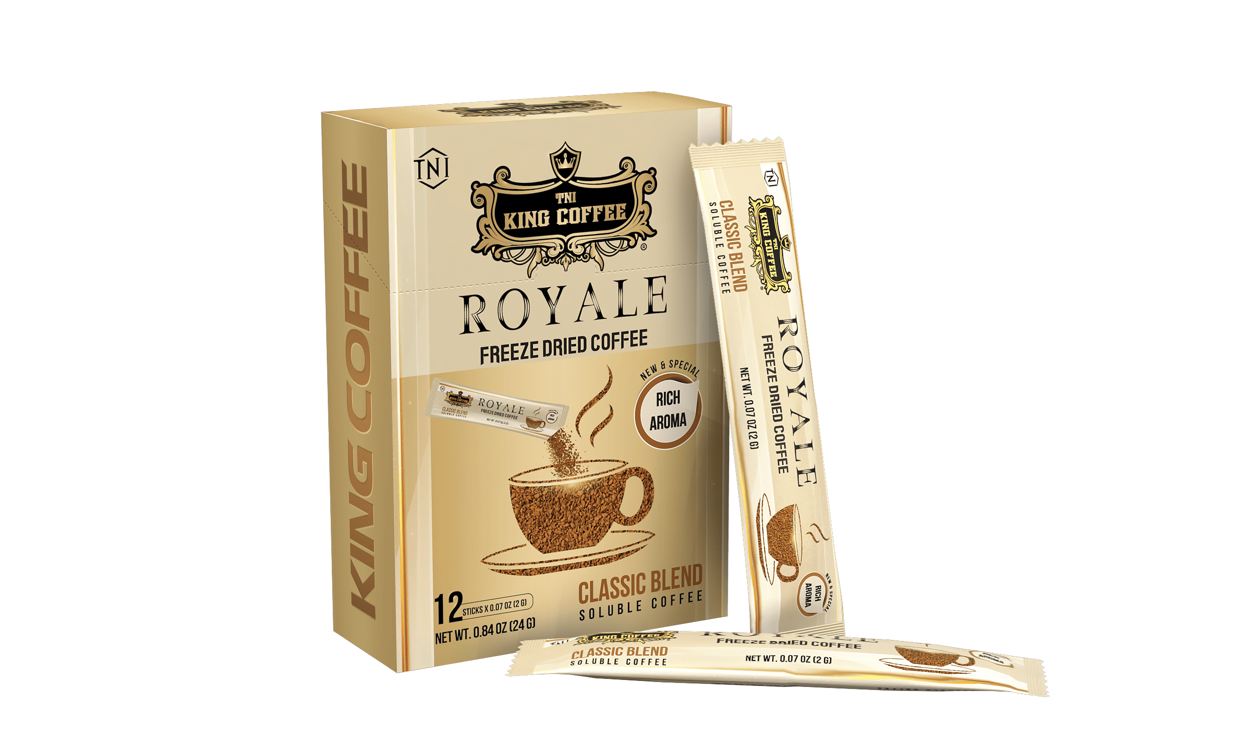 Cà Phê Hòa Tan Royale Classic Blend KING COFFEE - Hộp 24g (12 gói x 2g)
