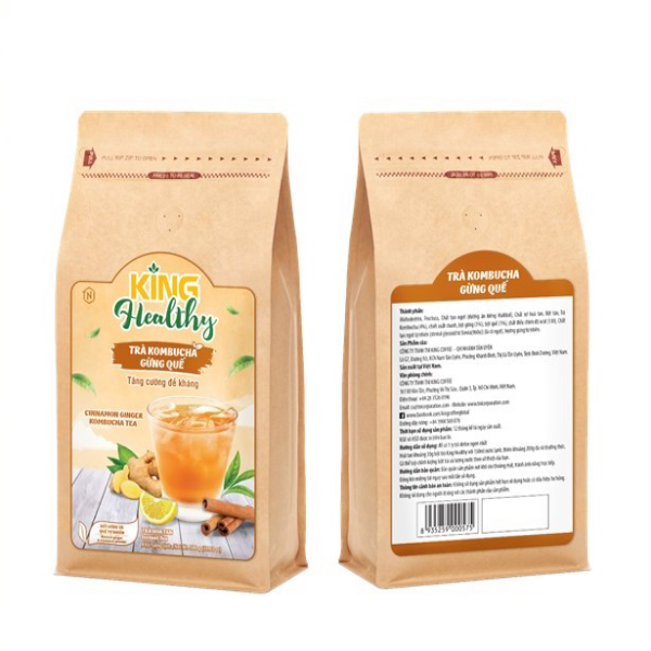Trà Kombucha Gừng Quế King Healthy - Túi 500g