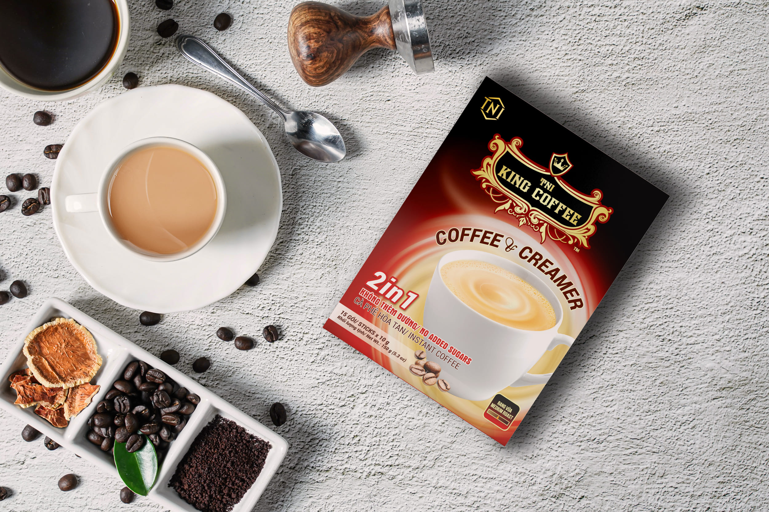 Cà Phê Hòa Tan 2IN1 KING COFFEE – Hộp 15 gói x 10g