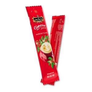 King-coffee-Cappuccino-Hazelnut-Box-12-sticks-x-20gr-sticks.jpg Gói Cà Phê Hòa Tan Cappuccino KING COFFEE vị Hạt Dẻ - Hộp 12 gói x 20g