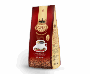 Mặt trước Cà Phê Rang Xay Expert Blend 1 KING COFFEE - Túi 2270g
