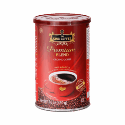 Cà Phê Rang Xay Premium Blend KING COFFEE - Lon 450g