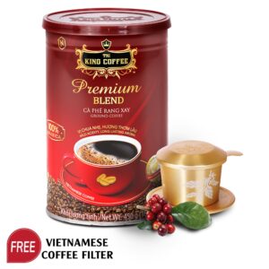 Cà Phê Rang Xay Premium Blend KING COFFEE - Lon 450g