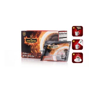 Cà Phê Đen Hòa Tan Thuần Khiết KING COFFEE – Hộp 15 gói x 2g – Không Đường