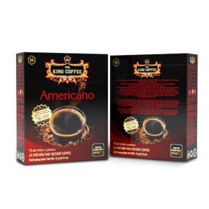 Hộp Cà Phê Hòa Tan Americano Cao Cấp KING COFFEE - Hộp 15 gói x 1g