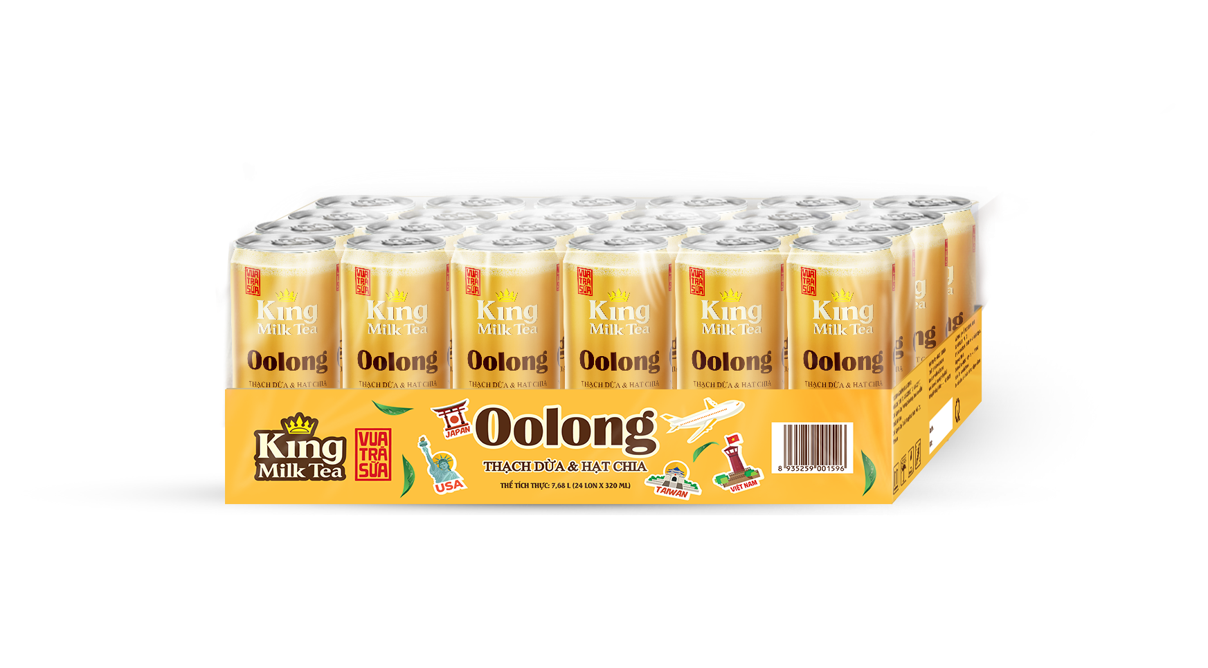 Trà Sữa Uống Liền King Milk Tea Oolong Thạch Dừa & Hạt Chia 1