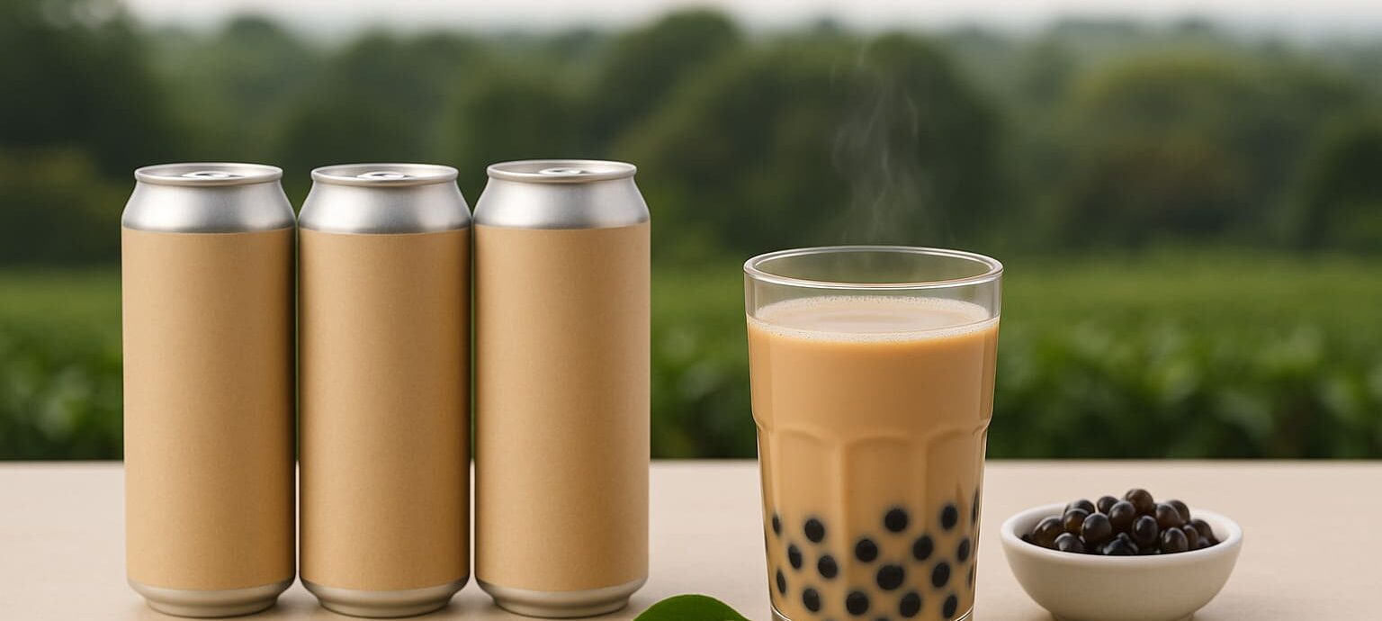 quy trình sản xuất trà sữa đóng lon