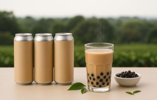 quy trình sản xuất trà sữa đóng lon