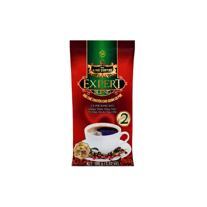 Cà Phê Rang Xay Expert Blend 2 KING COFFEE - Túi 100g Cà Phê Rang Xay Expert Blend 2 KING COFFEE - Túi 100g